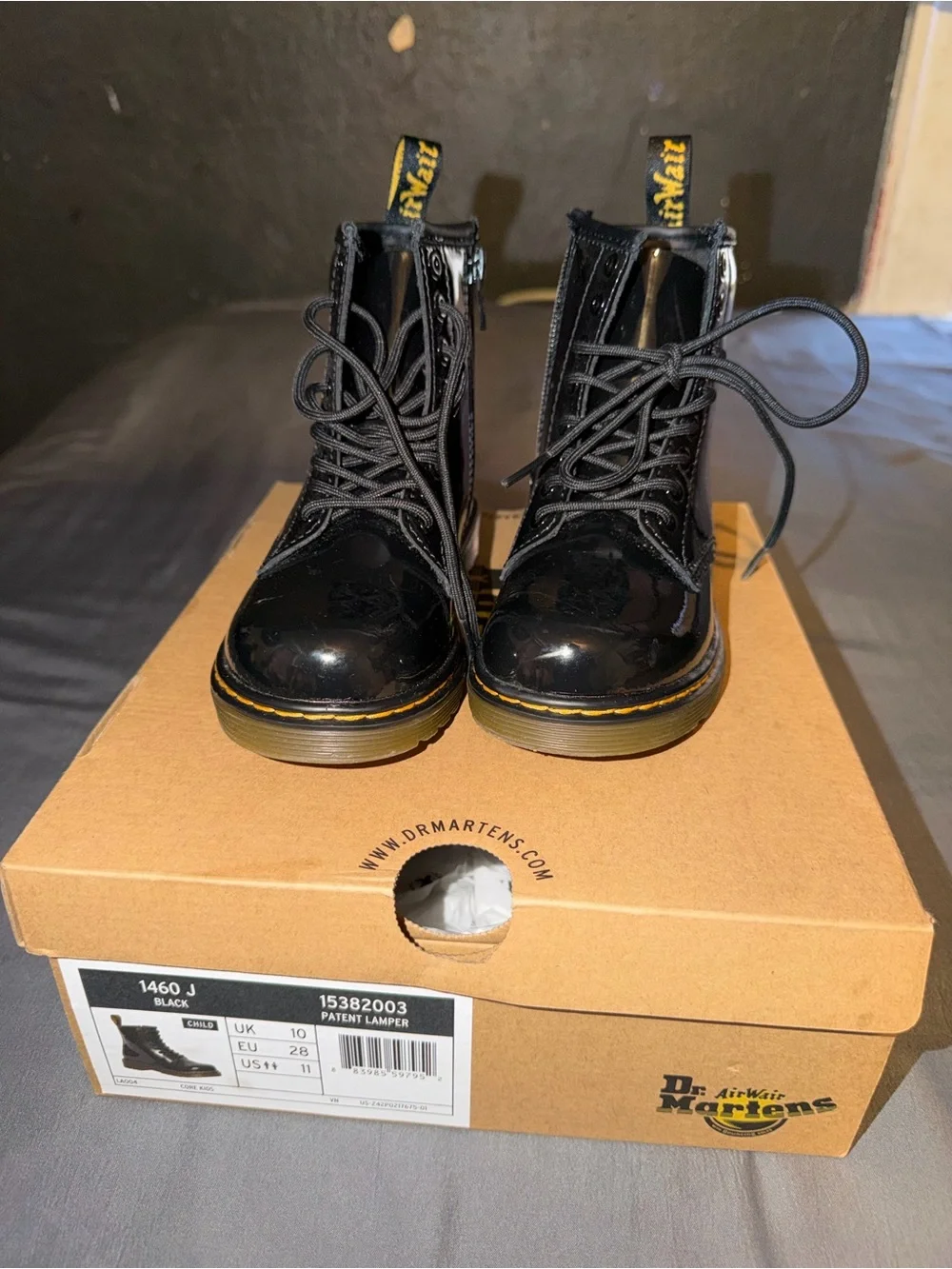 Dr. Martens Black Patent Lace-Up Women's Boots